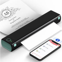 Phomemo Portable Printers Wireless for Travel, M08F Thermal Bluetooth Printer Support for 8.5"x11" US Letter, Small Inkless Printer Compatible with iOS, Android, Laptop for Car, Office, Home